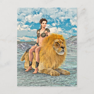Postal Reina León Fantasía