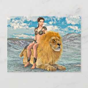 Postal Reina León Fantasía
