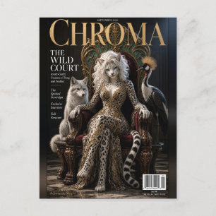 Postal Reina Leopardo del Tribunal Salvaje Chroma en Tron