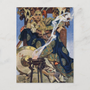 Postal Reina Maeve Princesa Guerrera Arte Fantástico