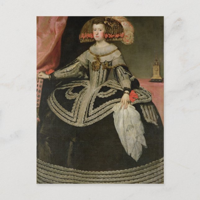 Postal Reina María Ana de Austria , c. 1652 (Anverso)