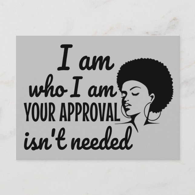 Postal Reina negra afroamericana (Anverso)