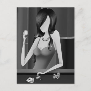 Postal Reina Personalizada del Juego - Casino LasVegas