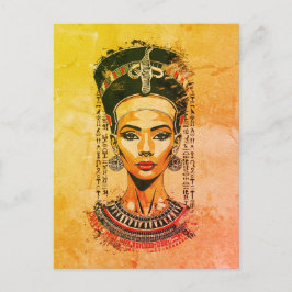 Postal Reina real de Egipto - Arte neo-faraón moderno
