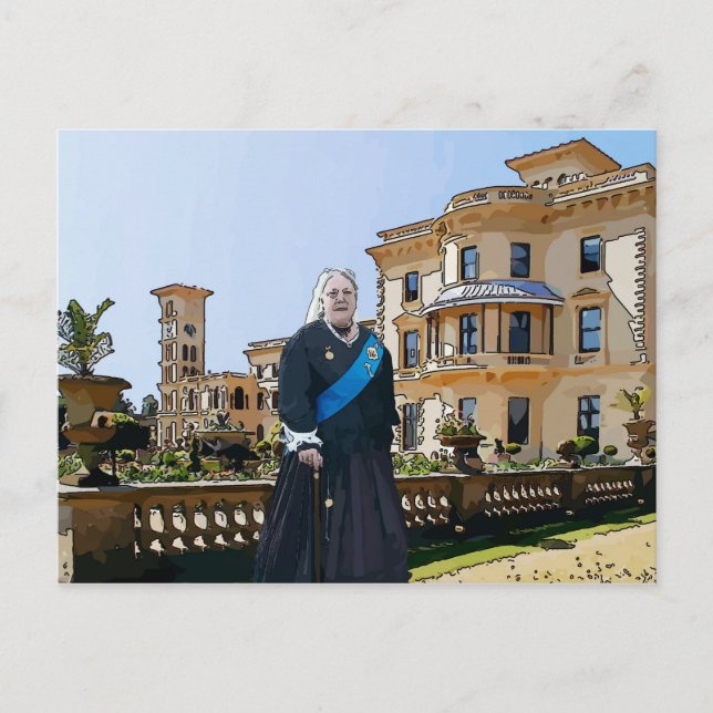 Postal Reina Victoria en la casa Osborne (Anverso)