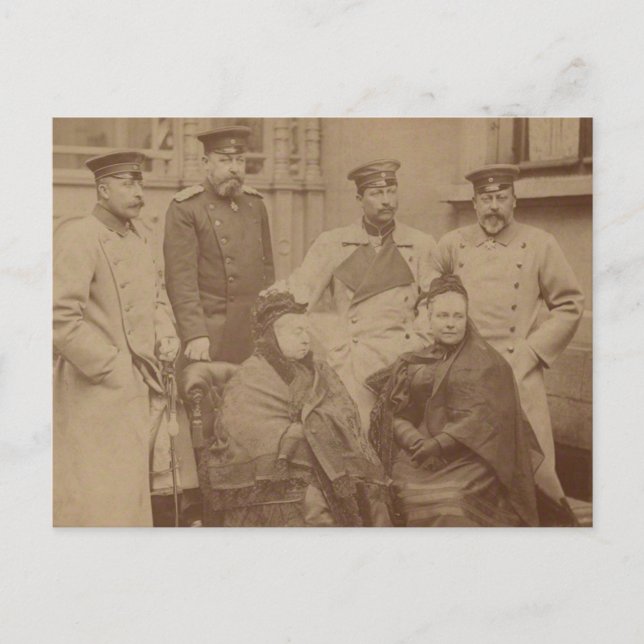 Postal Reina Victoria, hijo, hija, Kaiser Wilhelm II (Anverso)