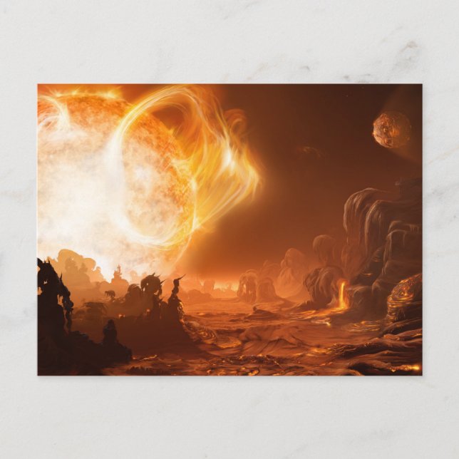 Postal reinado del fuego (Anverso)