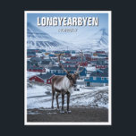Postal Reindeer Longyearbyen Svalbard Noruega<br><div class="desc">Longyearbyen, el principal asentamiento de Svalbard, es la ciudad más septentrional del mundo con una población permanente, situada a 78° de latitud norte, a unos 1.300 kilómetros del Polo Norte. Fundada originalmente como una ciudad minera de carbón en 1906, Longyearbyen se ha transformado en una comunidad ártica única que sirve...</div>