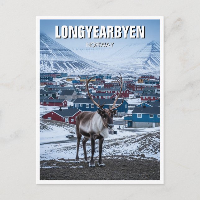 Postal Reindeer Longyearbyen Svalbard Noruega (Anverso)