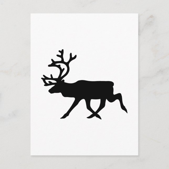 Postal Reindeer Silhouette (Anverso)
