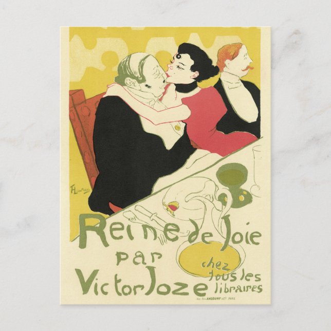 Postal Reine de Joie (Reina del Placer) Toulouse Lautrec (Anverso)