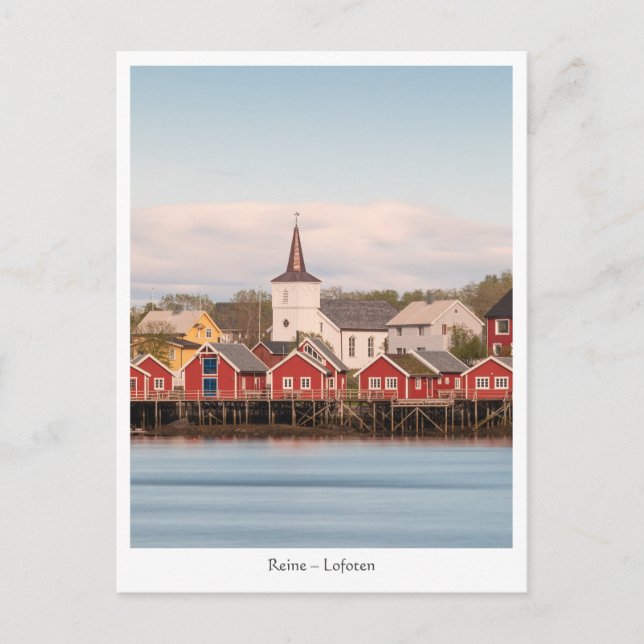 Postal Reine Lofoten Noruega (Anverso)