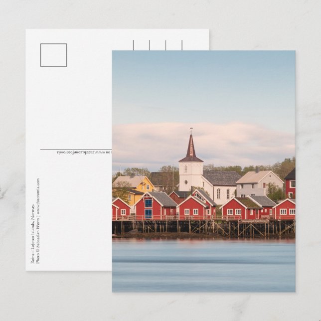 Postal Reine Lofoten Noruega (Anverso / Reverso)
