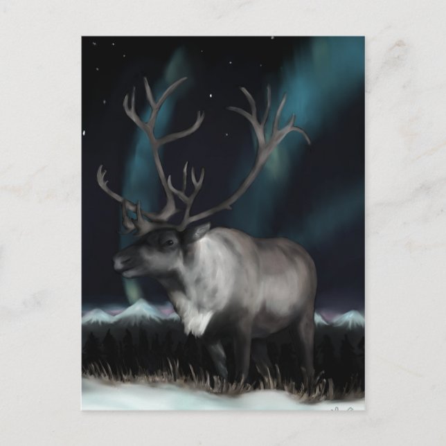 Postal Reinedeer of Northern Lights (Anverso)