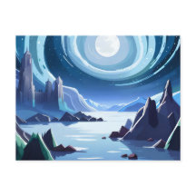 Reino con una luna brillante