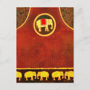 Postal Reino de Elefantes Negocio En Blanco