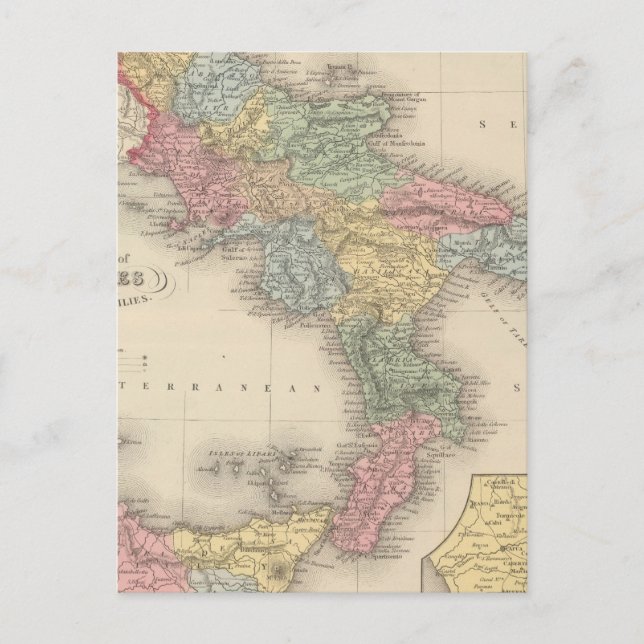 Postal Reino de Nápoles o las dos Sicilia (Anverso)