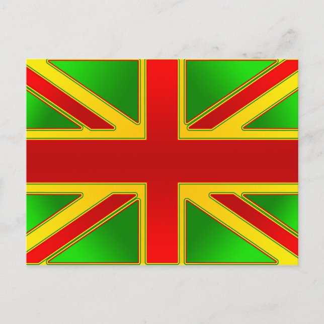 Postal Reino Unido de Reggae Rasta Reggae Bandera británi (Anverso)