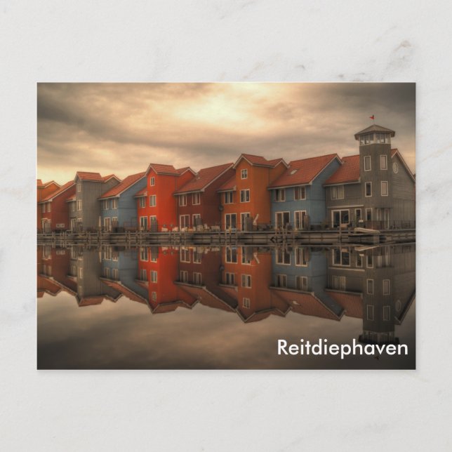 Postal Reitdiephaven, Groningen (Países Bajos) (Anverso)