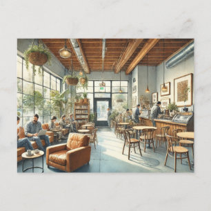 Postal Relajante café en Portland Oregon