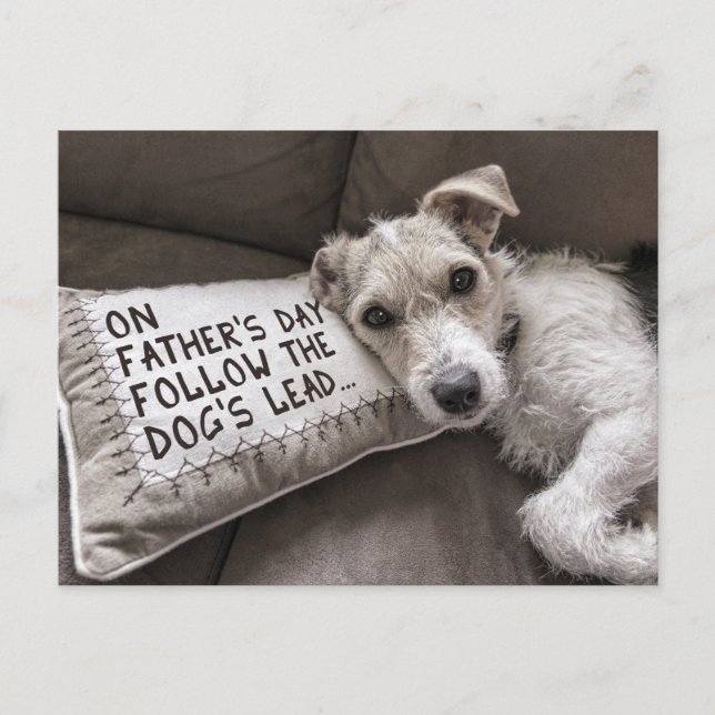 Postal Relájate como el Día del Padre Perro (Anverso)