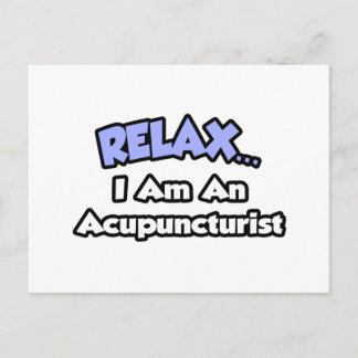 Postal Relájate. Soy acupuntor