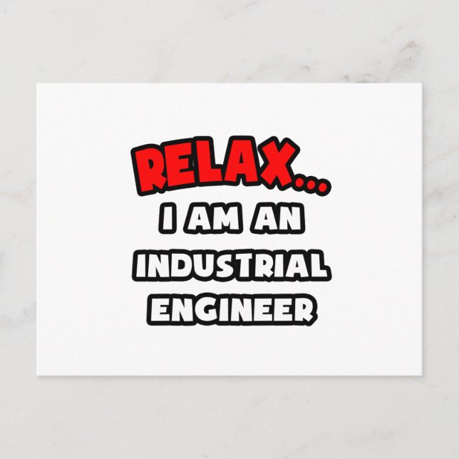 Postal Relájate... Soy Ingeniero Industrial (Anverso)