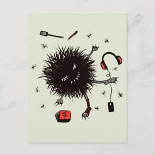 Postal Relájese con Lazy Monster Cute Funny