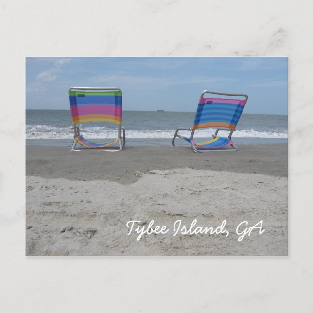 Postal Relájese junto a la playa (Anverso)