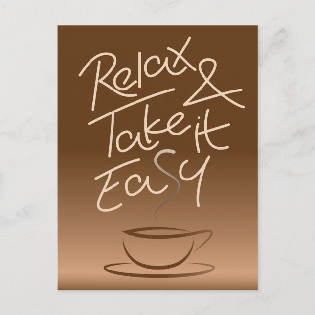 Postal Relájese y tómelo con calma (Anverso)