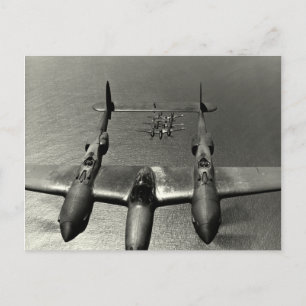 Postal Relámpagos P-38 de la Segunda Guerra Mundial