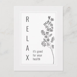 Postal Relax Floral Saying Motivation