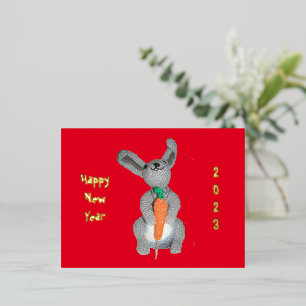 Postal (Relieve metalizado) - Año Nuevo Chino 2023