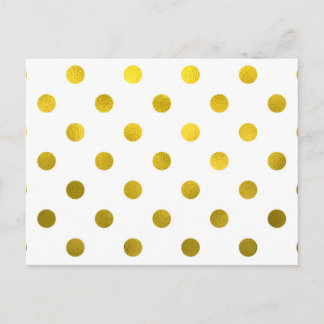 Postal Relieve metalizado Faux Metálico Leaf Oro Gran Pun