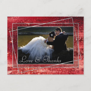 Postal Relieve metalizado Glitzy   Henna Crimson Red Phot