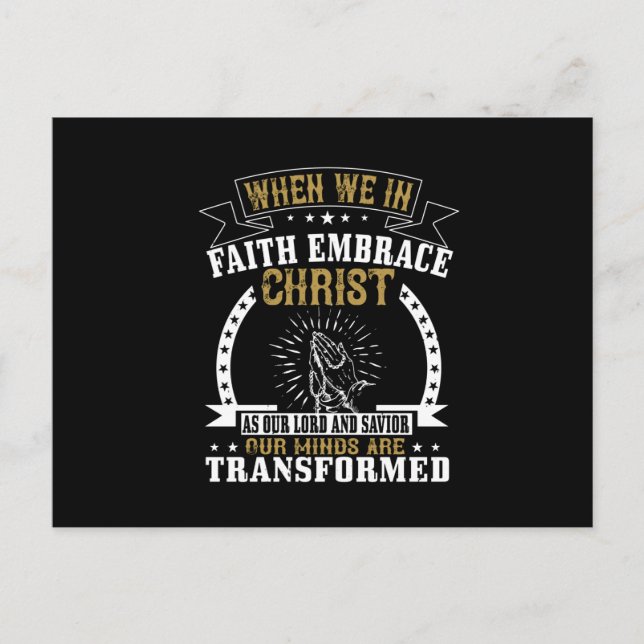Postal Religión - Abraza a Cristo como Señor (Anverso)