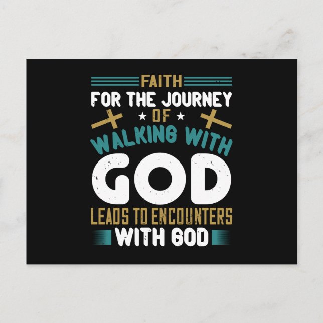 Postal Religión - Caminando con Dios (Anverso)