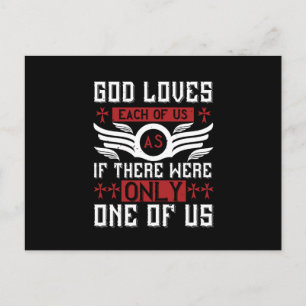 Postal Religión - Dios nos ama a cada uno de nosotros