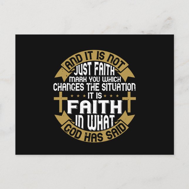 Postal Religión - Es Fe En Lo Que Dios Dijo (Anverso)