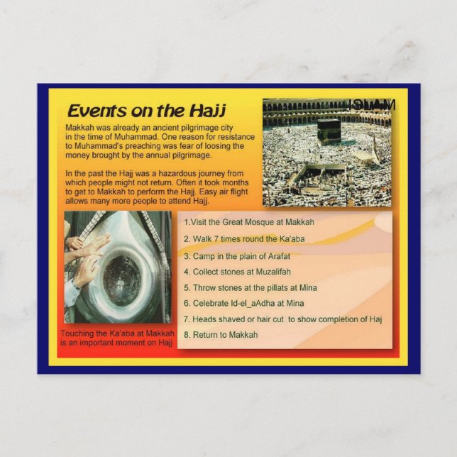 Postal Religión, Islam, Haj (Anverso)