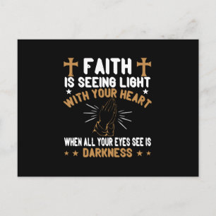 Postal Religión - La fe es luz en tu corazón