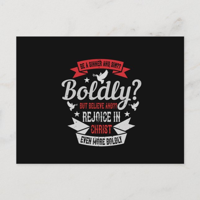 Postal Religión - Sé Un Pecador Y Un Pecado. ¿Con valentí (Anverso)