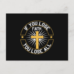Postal Religión - Si pierdes la fe, pierdes todo