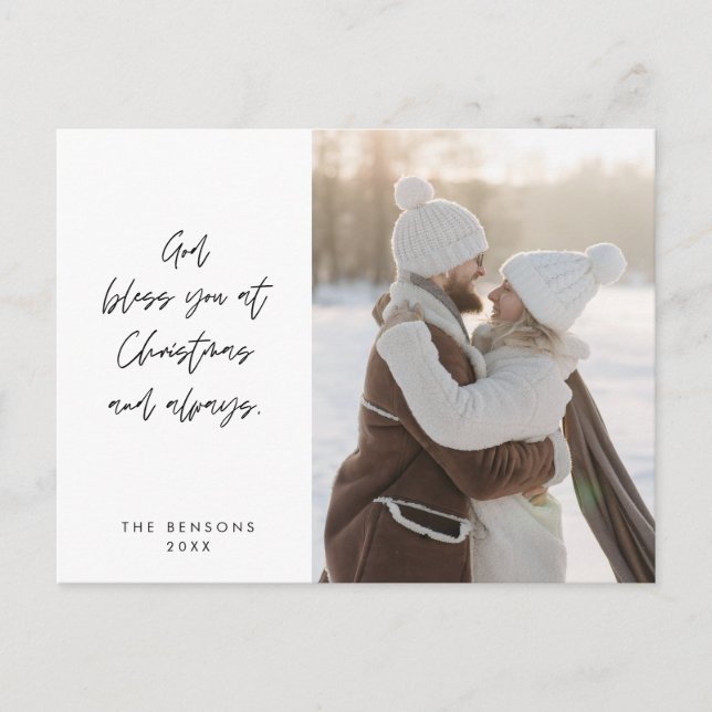 Postal Religiosa, Feliz Navidad, Foto de la Familia Crist (Anverso)