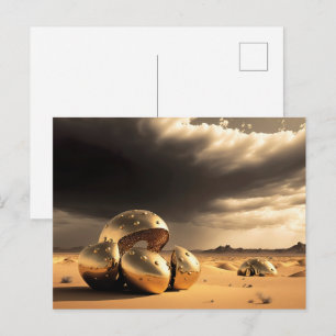 Postal Reliquias alienígenas en el desierto