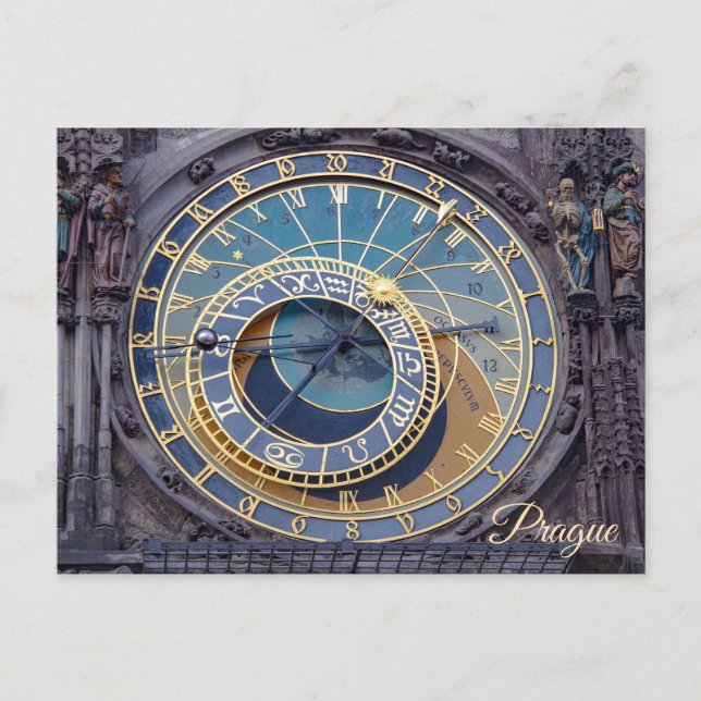 Postal reloj astronómico de Praga (Anverso)