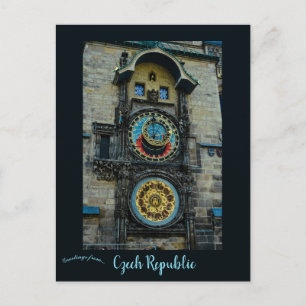 Postal Reloj Astronómico en Praga República Checa
