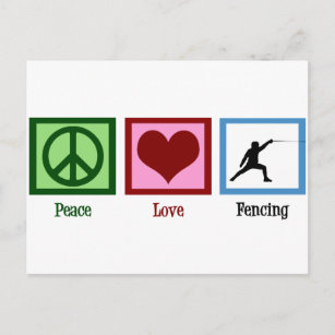Postal Reloj de amor de paz