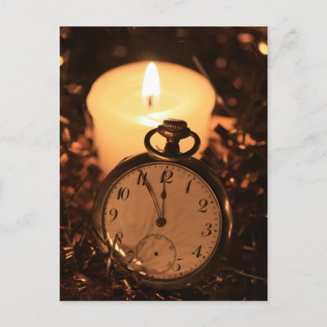 Postal reloj de bolsillo vintage (Anverso)