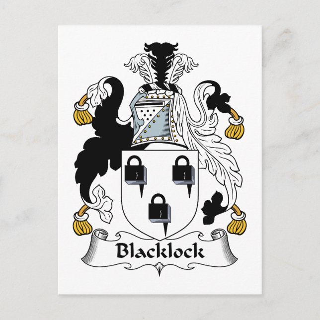 Postal Reloj de familia de Blacklock (Anverso)